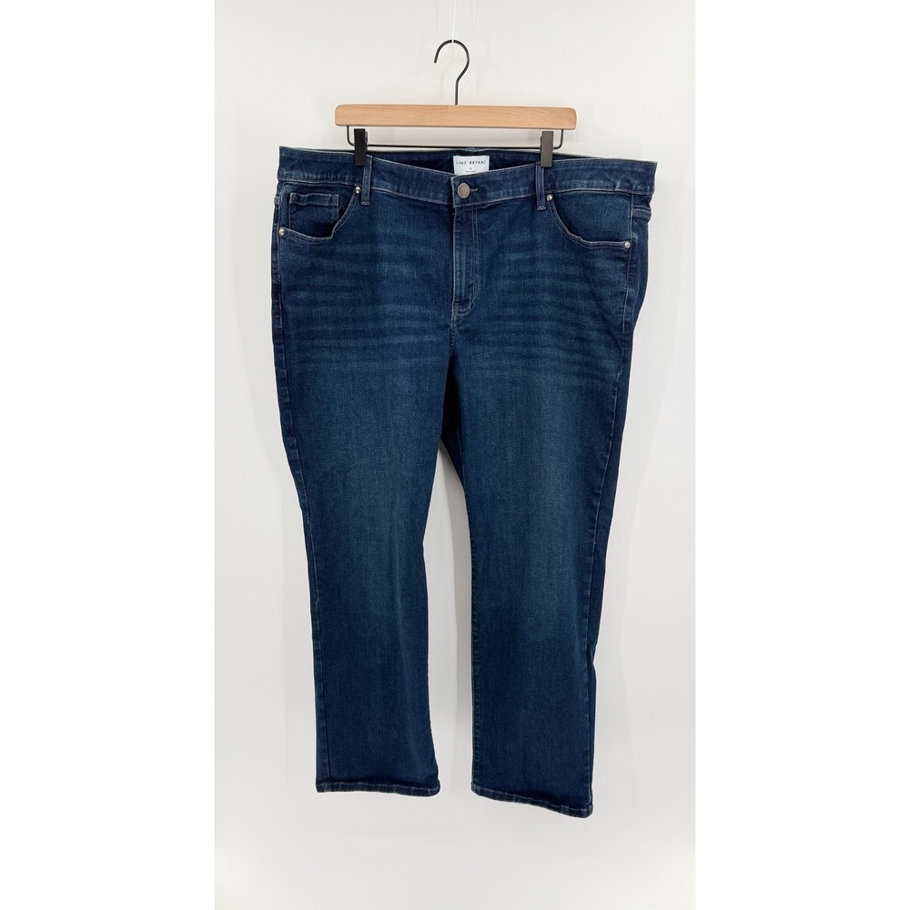 Lane Bryant Plus Size Jeans W26 Mid-Rise Straight Flex Waistband Dark Wash